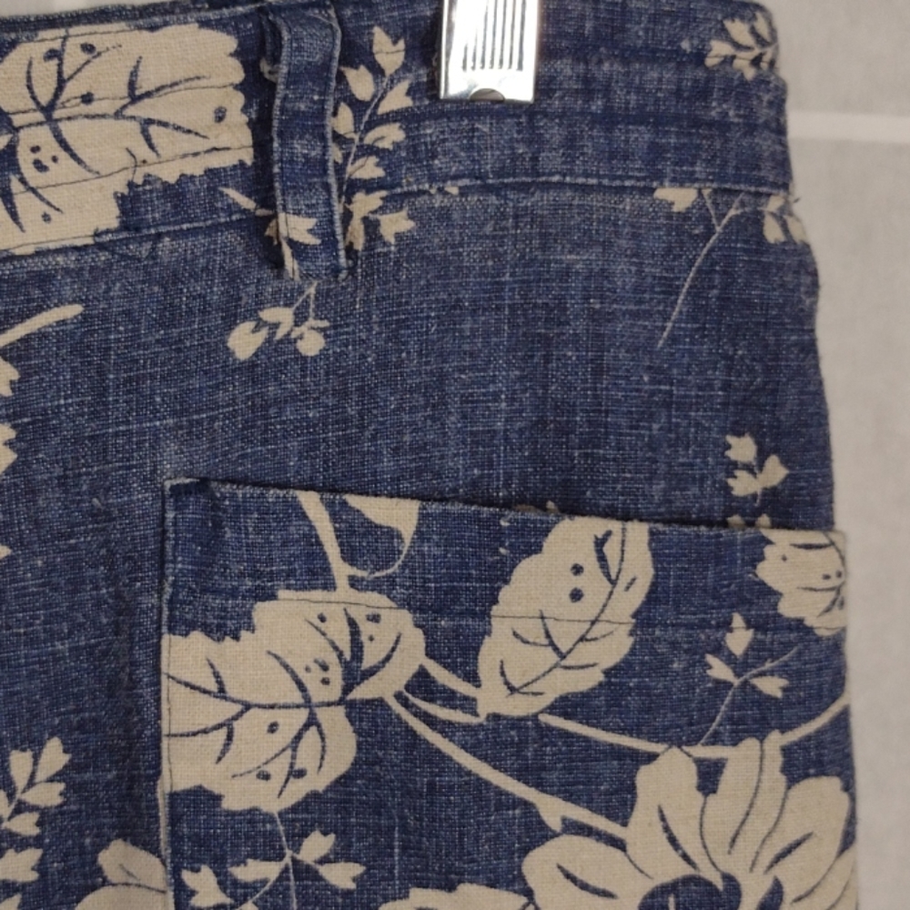Linen and cotton printed pants 14 - Picture 3 of 8